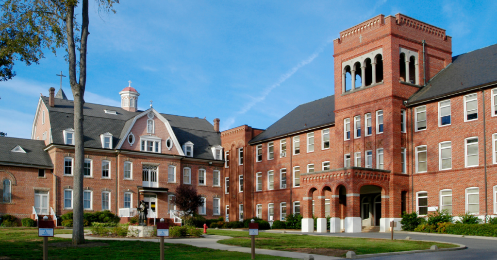 front of school building