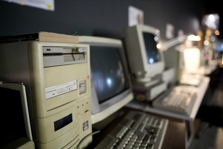Old computer in Government Public Sector building