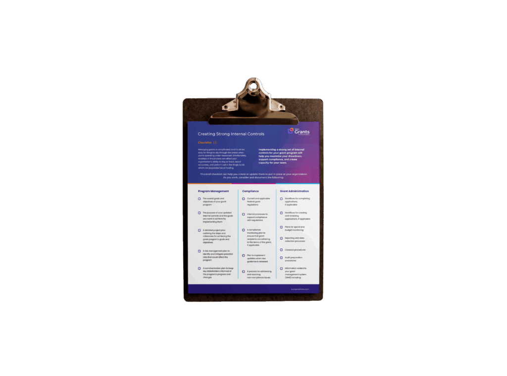 Euna Grants Powered by AmpliFund Creating Strong Internal Controls Checklist for grant managers
