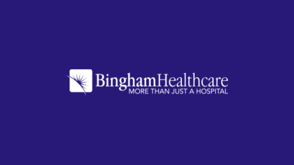 Bingham Healthcare Logo on Indigo Background