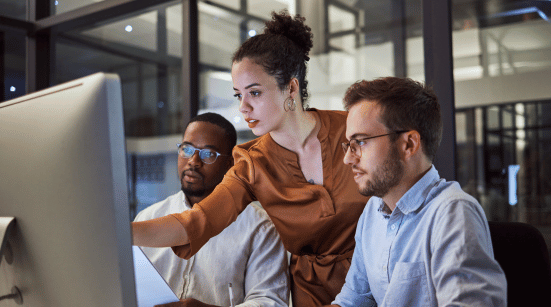 IT working on computer