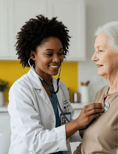 doctor checking patient vital signs